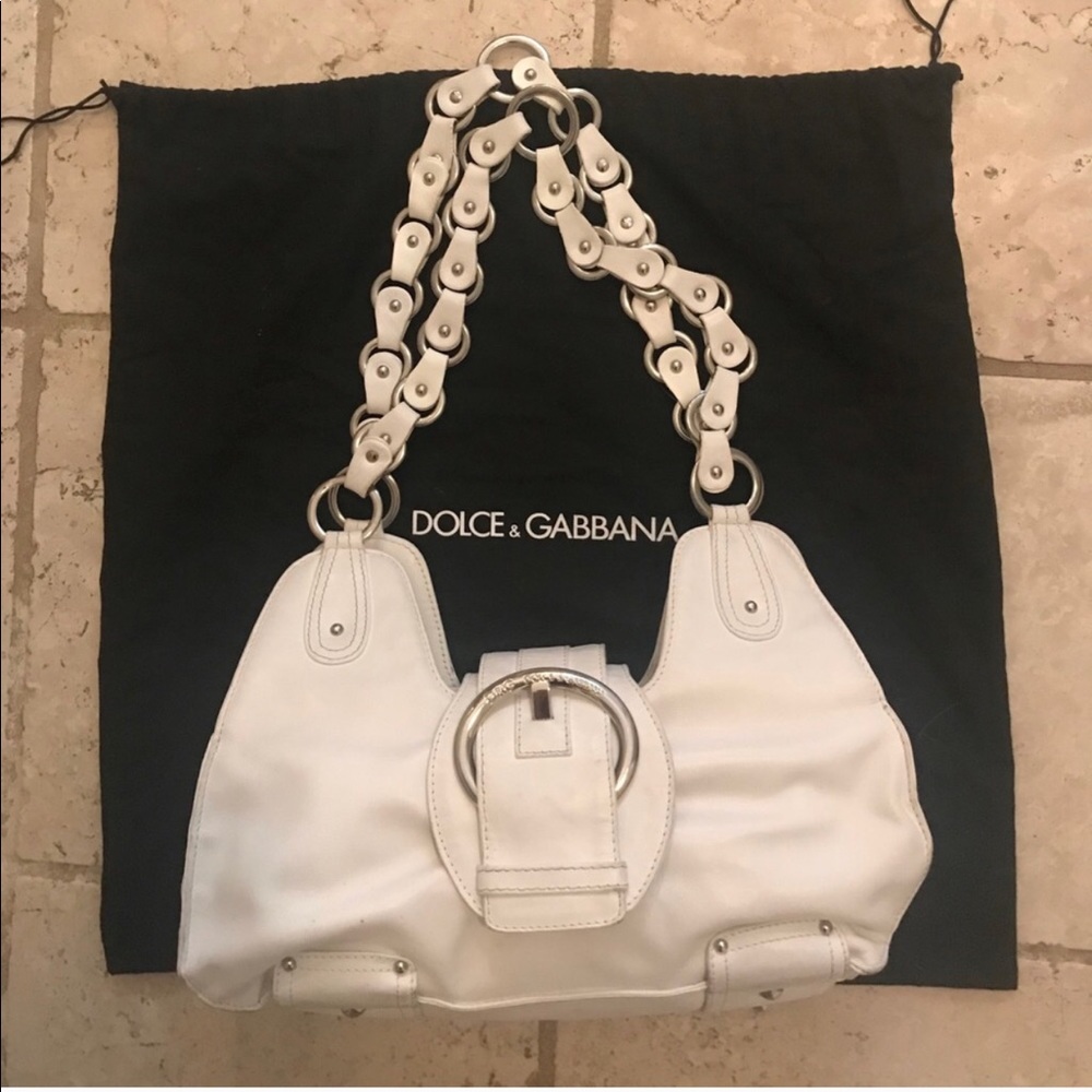 Dolce and Gabbana White Handbag
